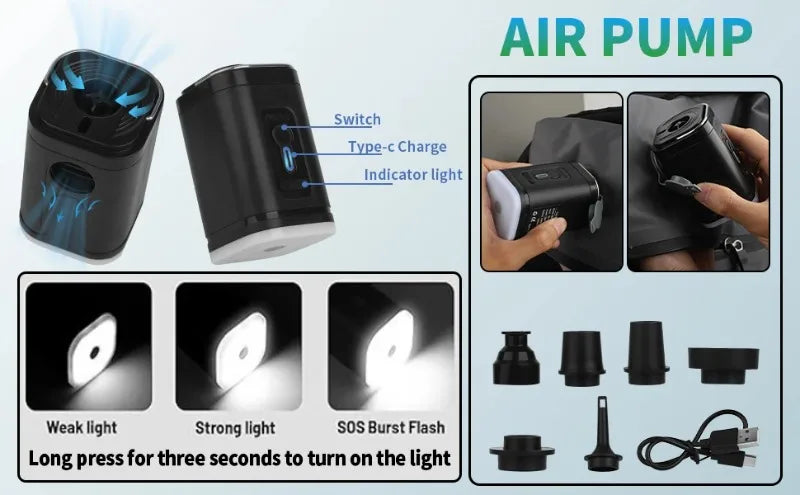 17L Vacuum Compression Bag with Air Pump Reusable Clothing Storage Bag Travel Compression Backpack Luggage Bag